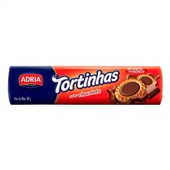 Biscoito Tortinha Chocolate 140g 1 UN Adria