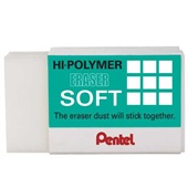 Borracha Hi Polymer Soft Branca 1 UN Pentel