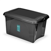 Caixa Organizadora Eco 16,6L Preto 1 UN Plasvale