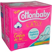 Absorvente com Abas Lady Cobertura Suave 8 UN Cottonbaby