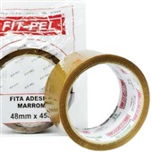 Fita Adesiva Marrom 48mmx45m 1 UN Fit Pel