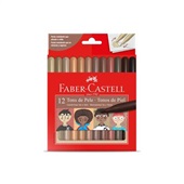 Caneta hidrográfica Caras & Cores 12 UN Faber Castell
