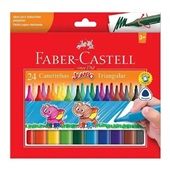 Caneta Hidrográfica Triangular Jumbo 24 Cores 1 UN Faber Castell