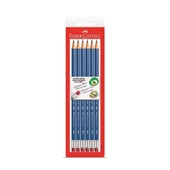 EcoLápis Preto B Nº2 Redondo com Borracha 6 UN Faber Castell
