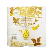 Papel Higiênico Folha Simples 500M PT 8 RL Ouroppel