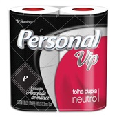 Papel Higiênico Folha Dupla 30m Neutro Branco PT 4 RL Personal Vip