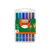 Caneta Hidrgráfica Brush 12 Cores Ponta Pincel 4689 LEO E LEO