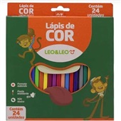 Lápis de Cor Redondo 24 Cores 4487 LEO E LEO