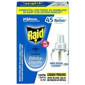 Refil Inseticida Elétrico Líquido 45 Noites 32,9ml 1 UN Raid