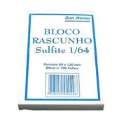 Bloco Sulfite para Rascunho sem Pauta 100 Folhas 8x12cm 1 UN San Remo