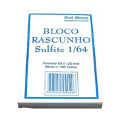 Bloco Sulfite para Rascunho sem Pauta 100 Folhas 8x12cm 1 UN San Remo