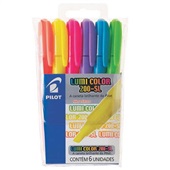 Pincel Marca Texto Lumi Color Fluorescente 6 Cores 6 UN Pilot