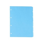 Divisória Fichário 4 Furos 6 Projeções Azul 21,5x31,5cm Jotapel