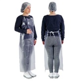 Avental Descartável Transparente em PVC com Cordão Nylon Solto Tamanho