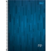 Caderno Universitário Capa Dura 10 Matérias 200 FL Zip Azul 1 UN Tilibra