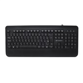 Teclado com Fio Multimídia USB KB-M100BK Preto 1 UN C3Tech