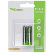 Pilha Recarregável 1.2v AAA 1000mah PT 2 UN Green