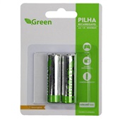 Pilha Recarregável 1.2v AA 2000mah PT 2 UN Green