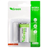 Bateria 9V Recarregável 300 mAh 1 UN Green