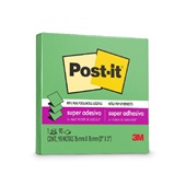 Bloco de Notas Super Adesivo Refil 76x76mm Verde Limão 90 FL Post-it