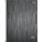 Caderno Universitário Capa Dura 96 FL Zip Cinza 1 UN Tilibra