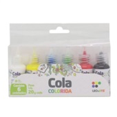 Cola Colorida 6 Cores 20g BT 6 UN Leo & Leo