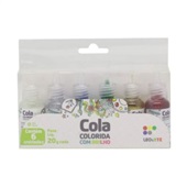 Cola Colorida com Gliter 6 Cores 20g BT 6 UN Leo & Leo
