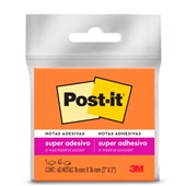 Bloco de Notas Super Adesivo 76x76mm Laranja 45 FL Post-it