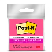 Bloco de Notas Super Adesivo 76x76mm Rosa 45 FL Post-it