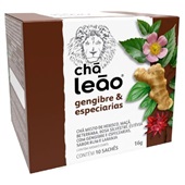 Chá de Gengibre e Especiarias Sachês de 1,6g CX 10 UN Leão