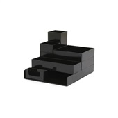 Kit Modular Organizador Black Piano 8 Peças Waleu