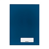 Caderno Brochura Capa Dura 1/4 48 FL Azul 1 UN Brimpress