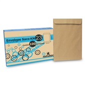 Envelope Saco Kraft Natural 75g 162x229mm CX 100 UN Romitec