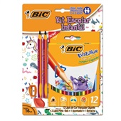 Kit Lápis de Cor Gigante Evolution Triangular CX 16 UN Bic