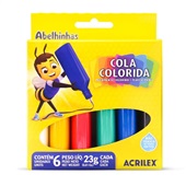 Cola Colorida 6 Cores 23g Cada 6 UN Acrilex