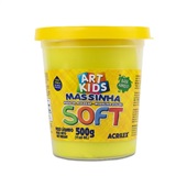 Massa de Modelar Soft Amarela 500g 1 UN Acrilex