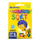 Massa de Modelar Soft Abelhinhas 90g 6 UN Acrilex