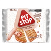 Biscoito Pit Stop Recheado sabor Peito de Peru 91g Marilan