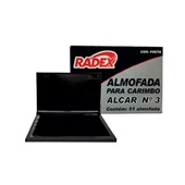 Almofada para Carimbo n°3 com Tinta Preta 1 UN Radex