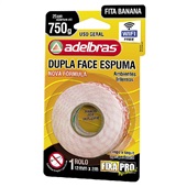 Fita Dupla Face de Espuma Uso Interno 12mmx2m 1 UN Adelbras