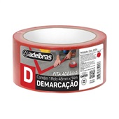 Fita para Demarcação de Solo 48mmx14m Vermelho 1 UN Adelbras