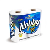 Papel Toalha Folha Dupla 19,3x19cm 2 UN Nobby fit