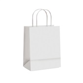Sacola Papel Branco M 26x19,5x9,5 1 UN Packpel
