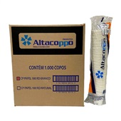 Copo Descartável de Papel Branco 180ml CX C/ 1000 UN Altacoppo