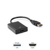 Cabo Adaptador Usb30 M/hdmi f Adp-usbhdmi10bk Plus Cable