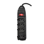 Filtro de Linha 4 Tomadas Bivolt 1,5m Preto 1 UN OEX