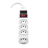 Filtro de Linha 4 Tomadas Bivolt 1,5m Branco 1 UN OEX