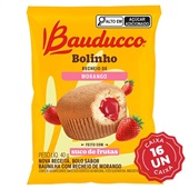 Bolinho Baunilha com Recheio de Morango 40g CX 16 UN Bauducco