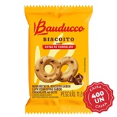 Biscoito Amanteigado Leite com Gotas de Chocolate Sachês com 11,8g Cx 400 UN Bauducco