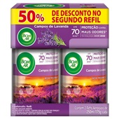 Odorizador de Ambientes Air Wick Refil Campos de Lavanda 250ml 2 UN Bo